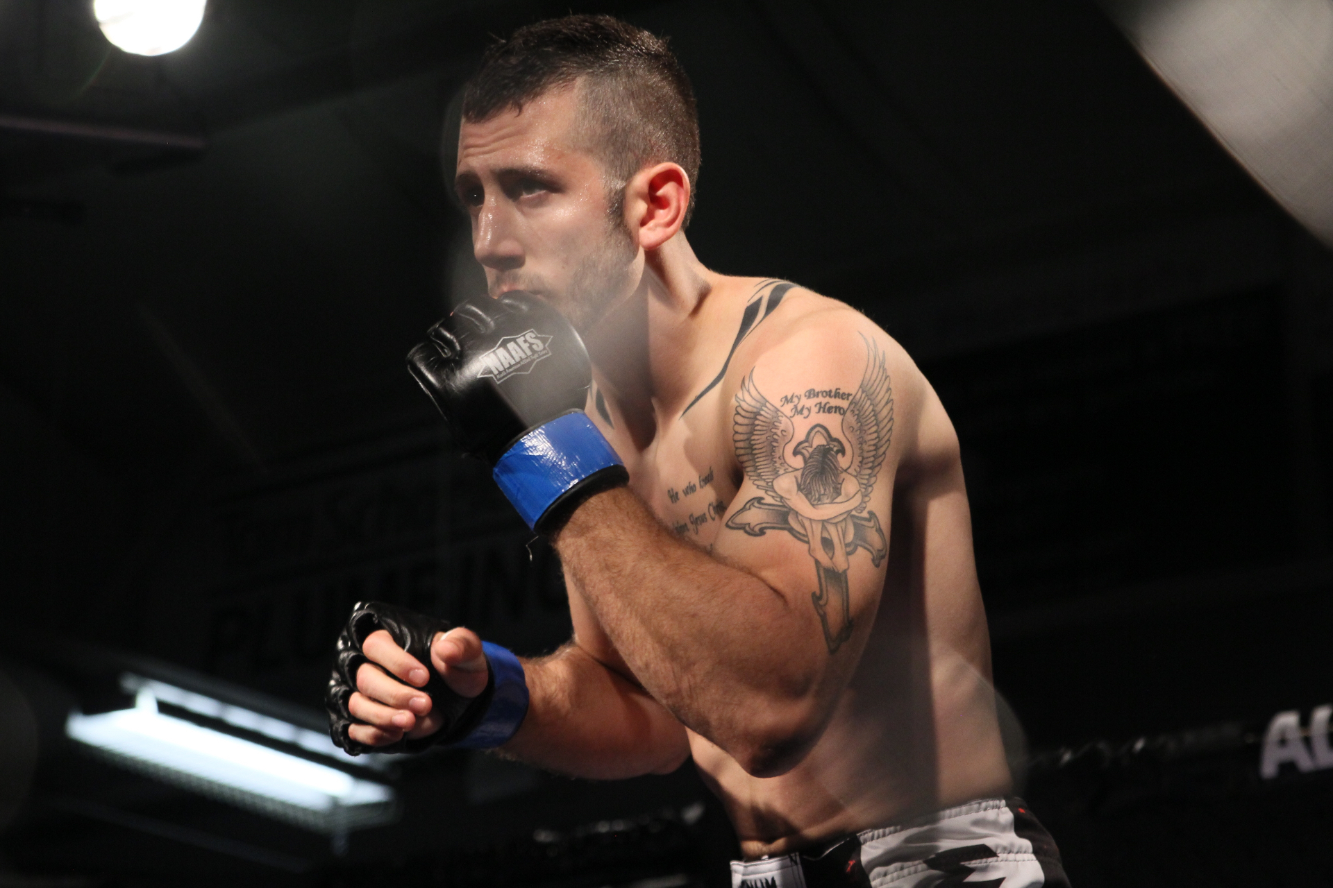 Sammy Callari competing in amateur MMA